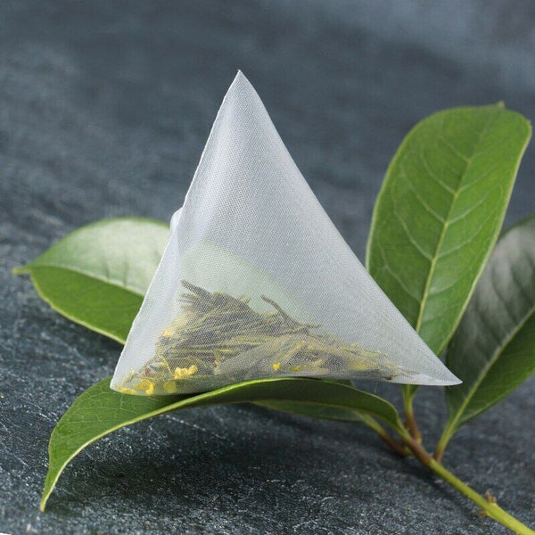 HelloYoung Dragon Well Green Tea Bags Loose Leaf with Sweet-scented Osmanthus Teabags 30g