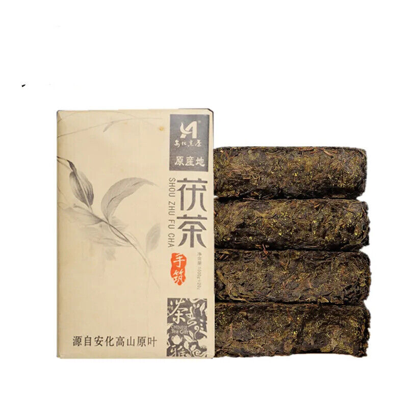 HelloYoung 1000g Anhua Black Tea Jinhua Golden Flower Tea Brick Top Fu Zhuan Tea Main image