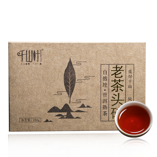 HelloYoung LAO CHA TOU ZHUAN * Qian Shan Ye Yunnan Puer Tea Brick Pu'er Tea 250g Ripe