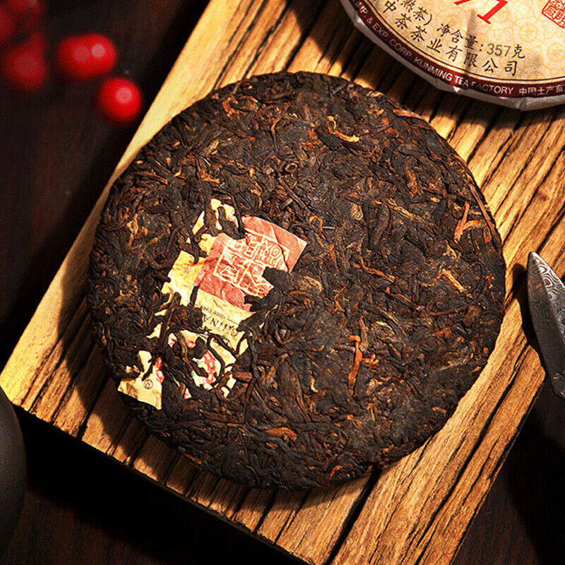 HelloYoung CHINATEA Brand Classic 7571 Pu-erh Tea Cake 357g Pu'er Ripe Puer Zhongcha