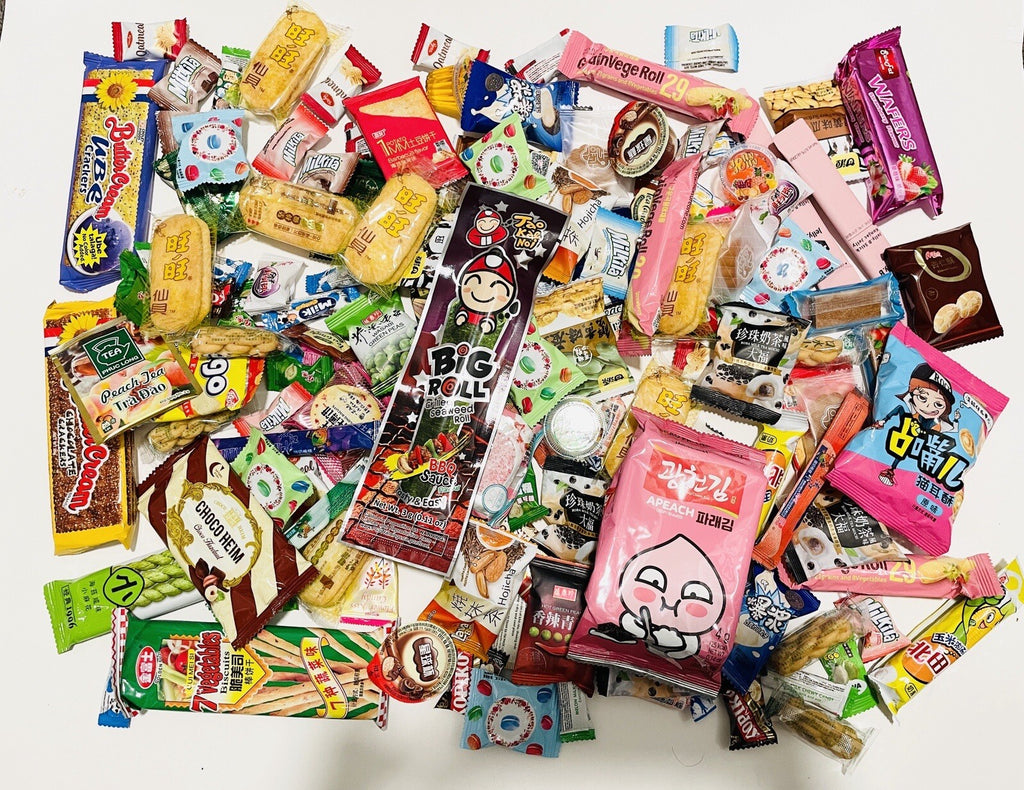 100 Stück Asiatische Snack Box – Vielfalt Probierpaket für Tester und Genießer