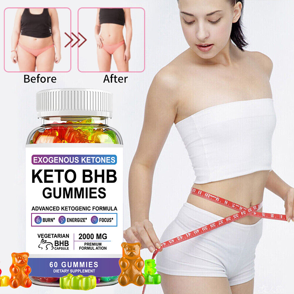 Advanced 60 Keto BHB Gummies For Weight Loss Fat Burner Improve Immunity New