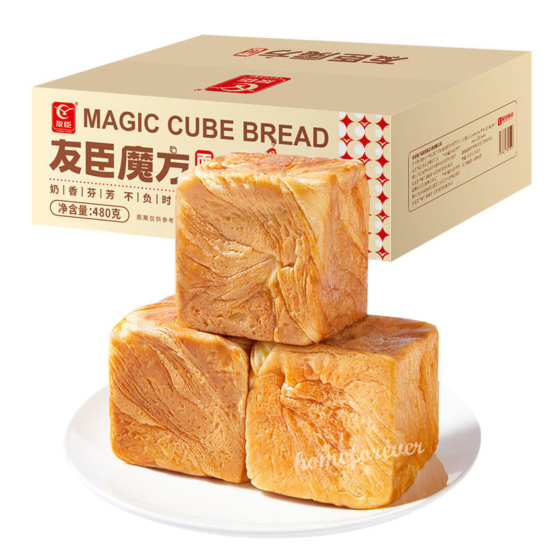 480g Youchen Magic Cube Bread Chinese Specialty Snack Food Toast 友臣魔方吐司面包 Main image