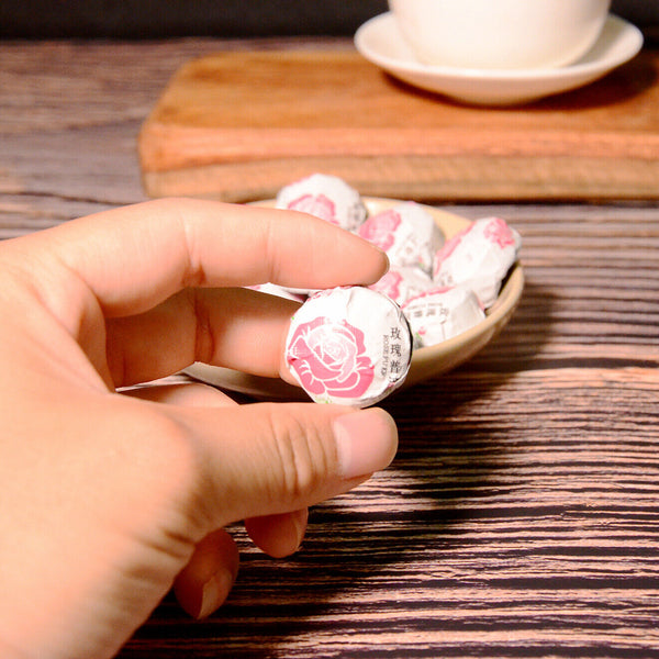 Yunnan Puer Tuo Red Rose Flower Flavor Mini Tuo Cha Ripe Pu'er Tea 500g