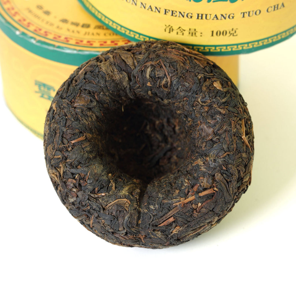 HelloYoung 100g Year Yunnan Puer Pu'er Puerh Tea Aged Phoenix Tuocha Cake Boxed Raw