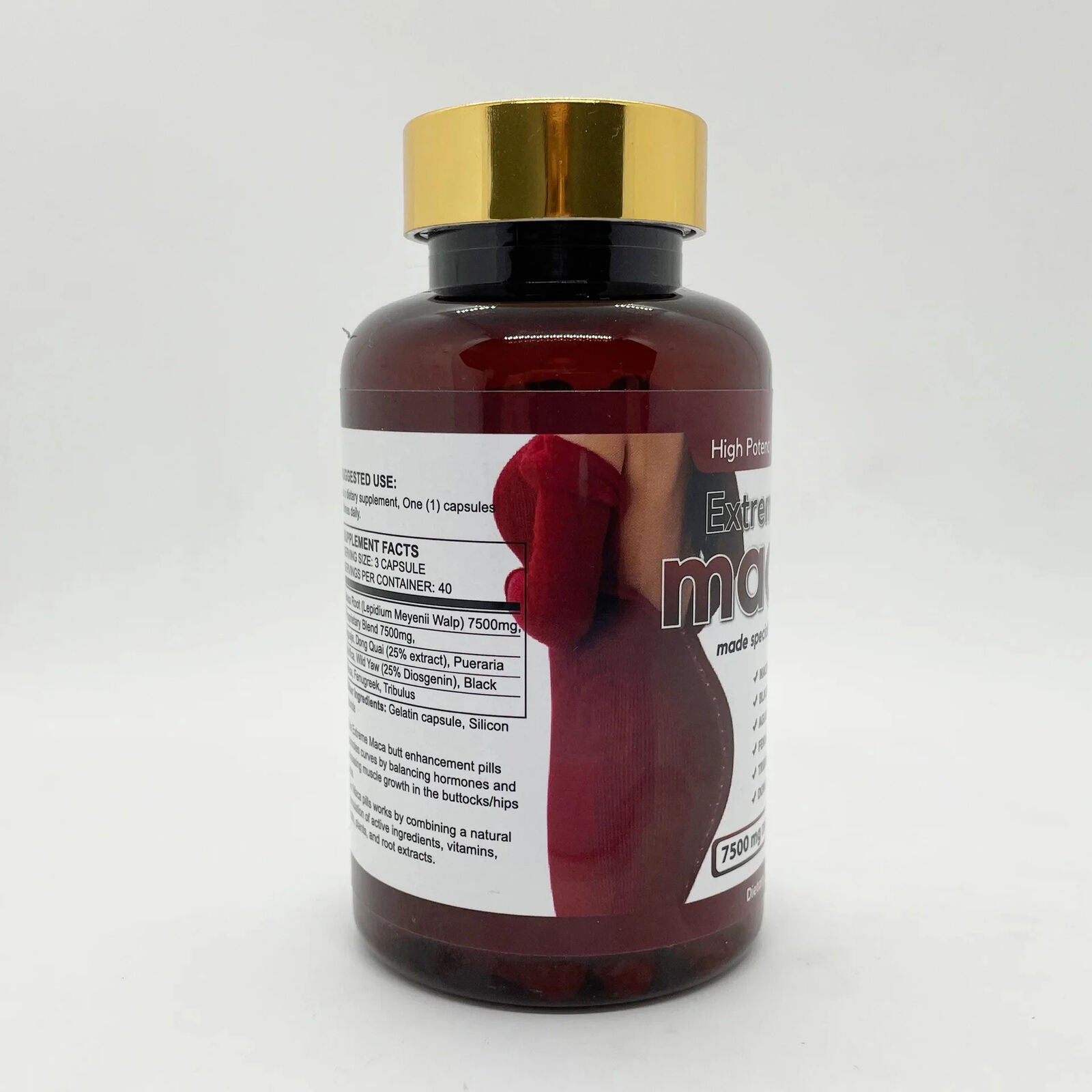 1 Bottle Maca Buttock Pills ，Shape Curves