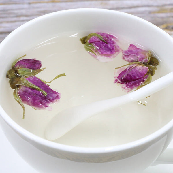 HelloYoung Chinese Tea Purple Rosebud Rose Buds Dried Flower Floral Herbal Tea