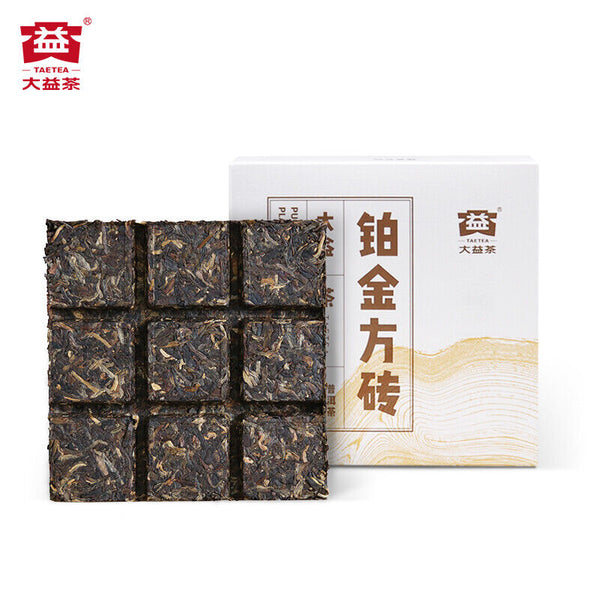 HelloYoung Pu'er Tea Cubes Platinum * Menghai Dayi Brick Raw Shen Puer Pu-erh Tea 240g
