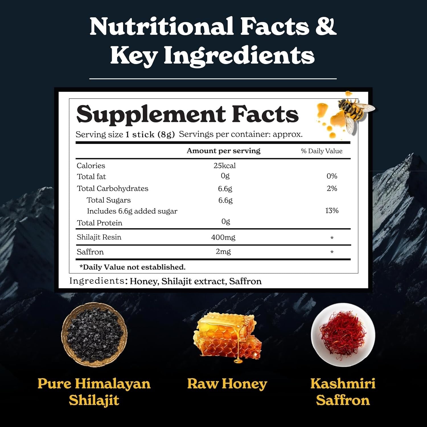 Better Alt Pure Himalayan Shilajit Sticks with Organic Honey, Naturally Sweeter