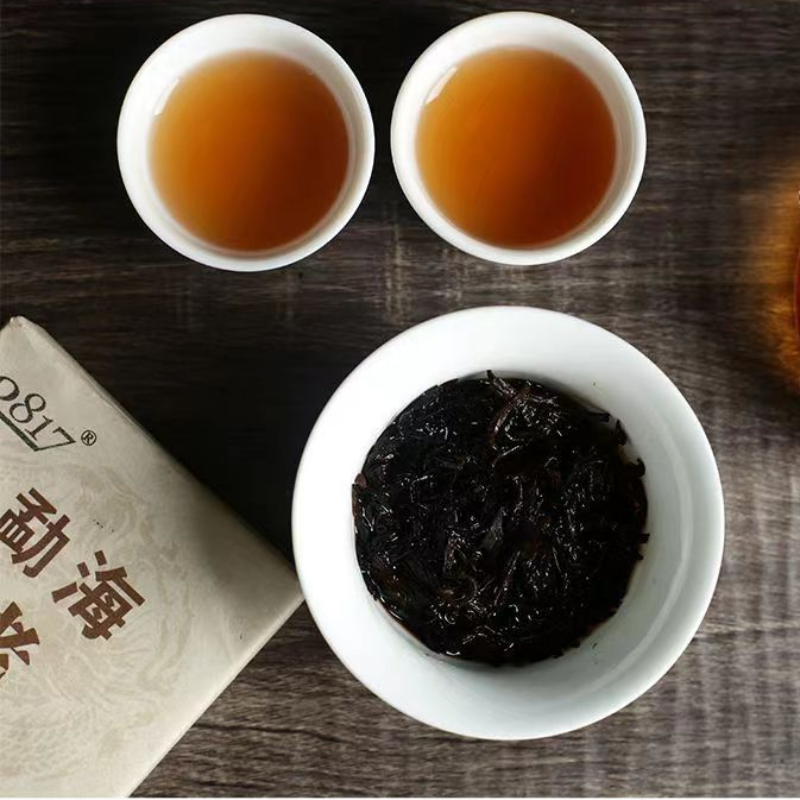 250g Menghai Ripe Puerh Brick Tea Pu-erh Cooked Tea Old Tree Organic Pu'er Tea