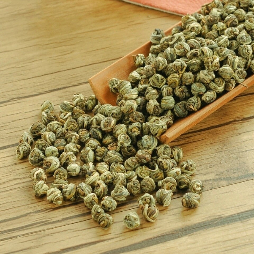 Puer King Chinese Flower Organic Jasmine Dragon Pearl Ball Tea Healthy Tea