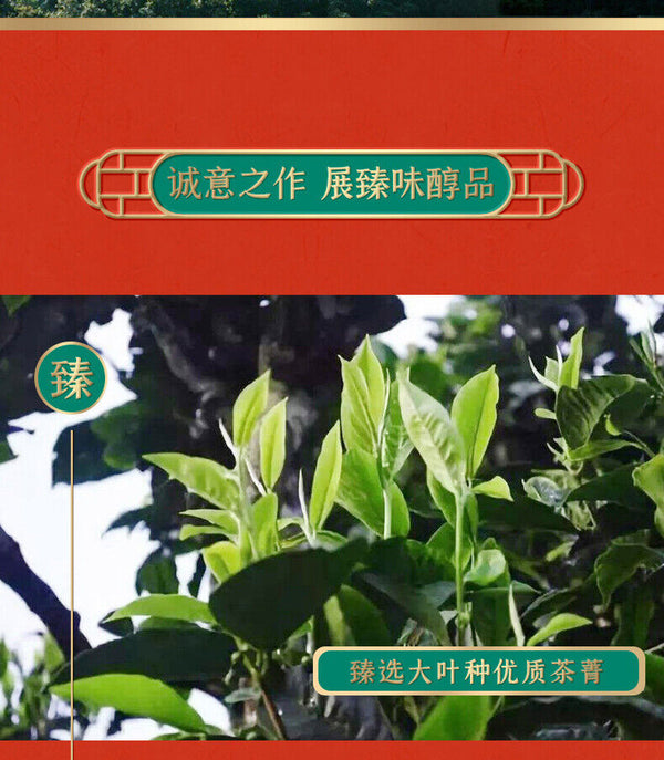 HelloYoung CHINATEA Brand Jin Hao Yu Lian Pu-erh Tea Cake 357g Ripe Palace Pu'er 357g