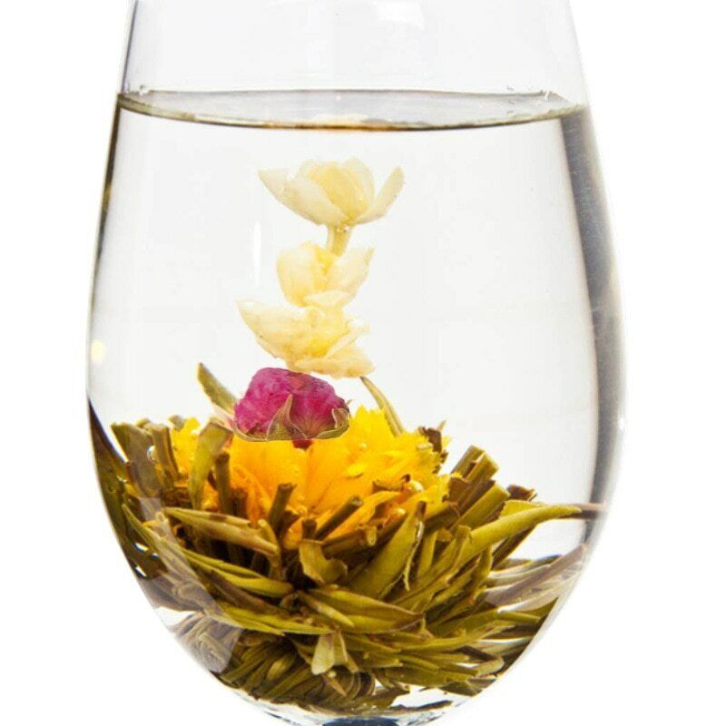 HelloYoung 20 Pcs Blooming Tea Green Tea Artistic Blossom Flowers Tea Blooming Tea Balls