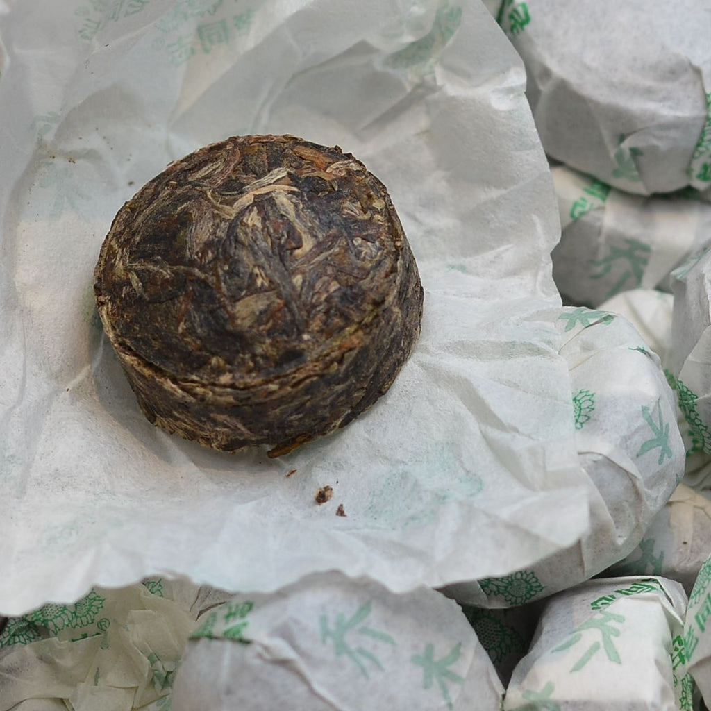 HelloYoung HAIWAN Old Comrade Qiao Mu Tuo Pu-erh Tea Tuo Raw Puer Mini Lao Tong Zhi
