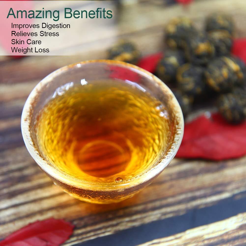 HelloYoung TeaFullChea Black Dragon Pearl Tea - Special Yunnan Black Tea 113g