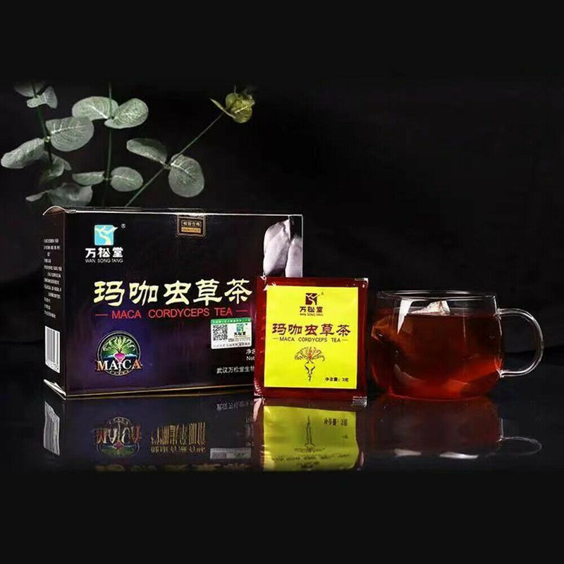 HelloYoung 100% Natural Cordyceps Militaris MACA Tea Energy Cordyceps Maca Tea 虫草玛咖五宝茶