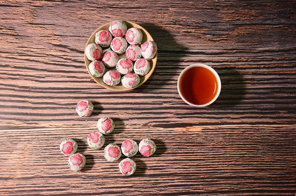 Yunnan Puer Tuo Red Rose Flower Flavor Mini Tuo Cha Ripe Pu'er Tea 500g
