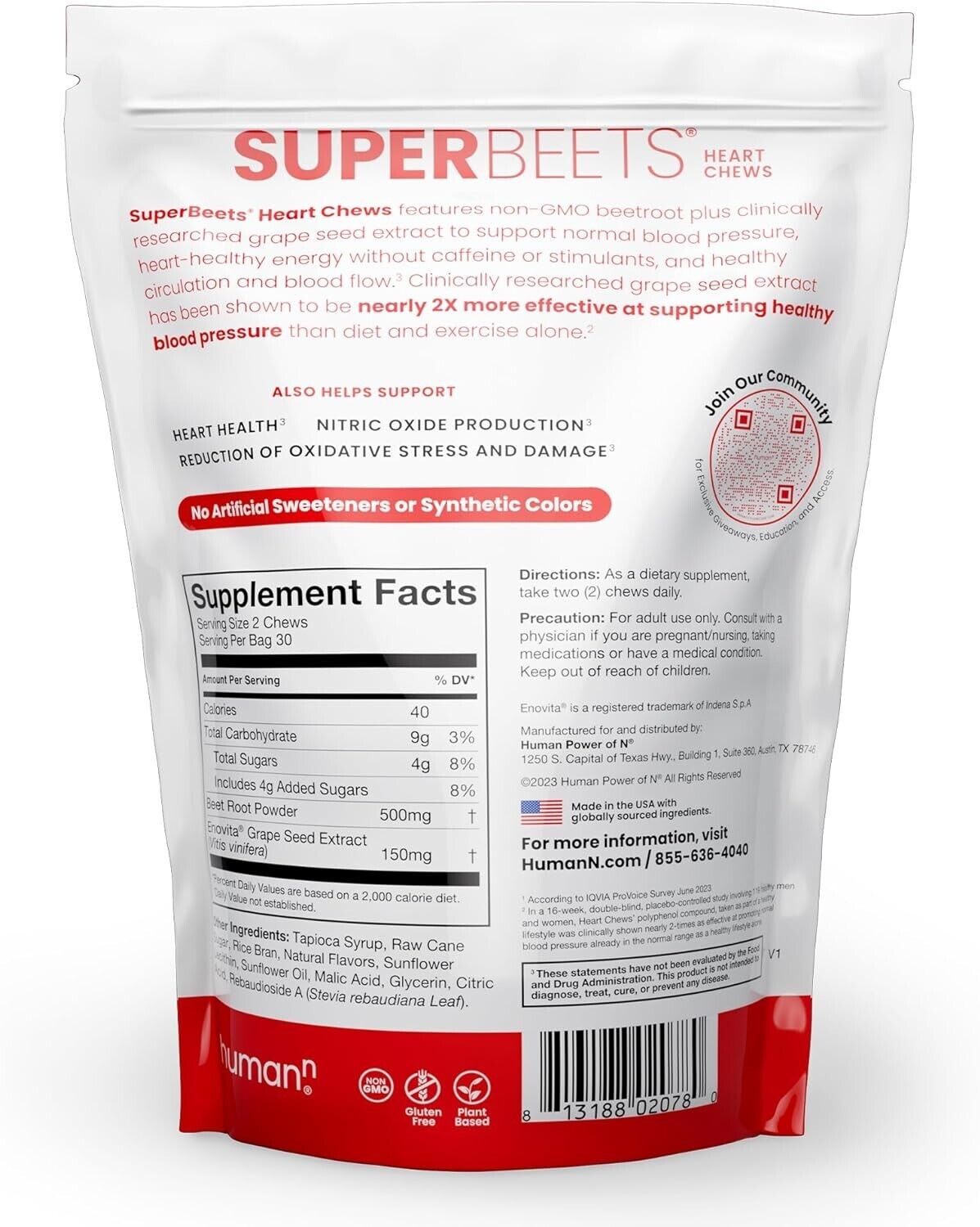 SuperBeets Heart Chews - Nitric Oxide Production and Blood Pressure Secondary image