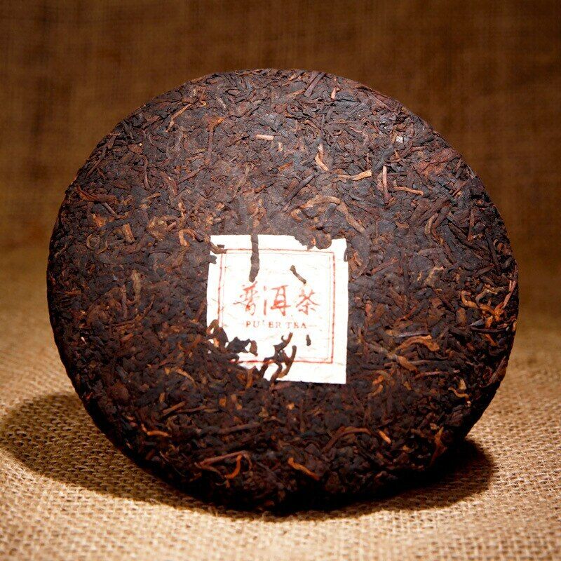 HelloYoung Ji Shun Hao Ma Bang Tribute Tea Puerh Tea Cake Ripe 357g Puer Cooked Black