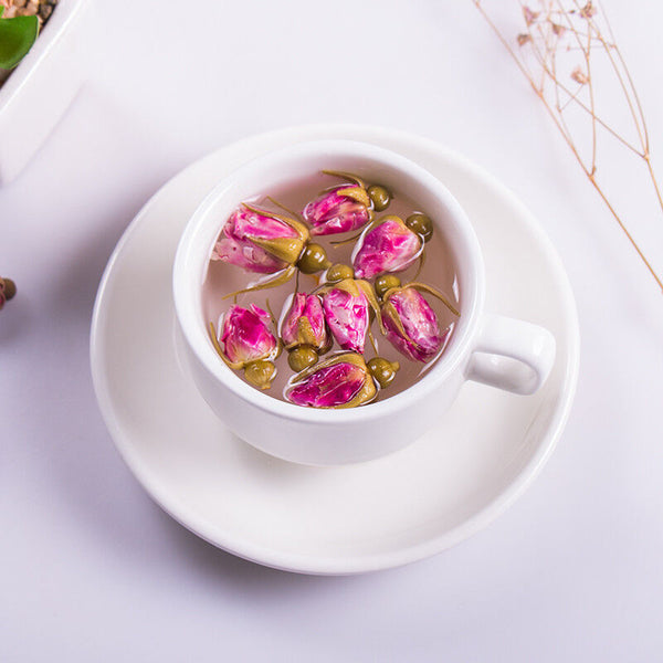 Chinese Flower Tea Red Rose Bud Tea Aroma Dry Flowers Floral Herbal Blooming Tea