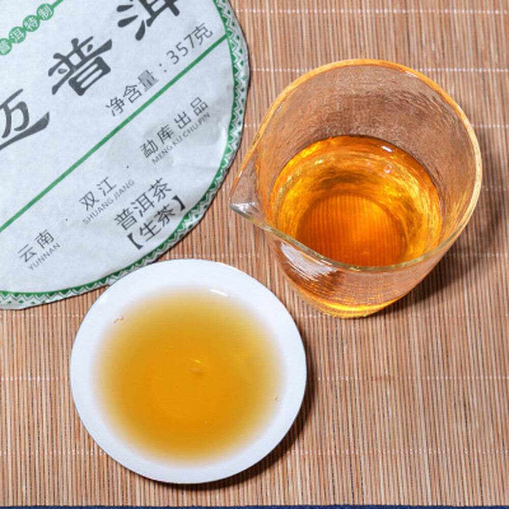 HelloYoung 357g Ancestor Organic Jingmai Old Pu-erh Tea Pu'er Raw Tea Cake Puerh Green Tea