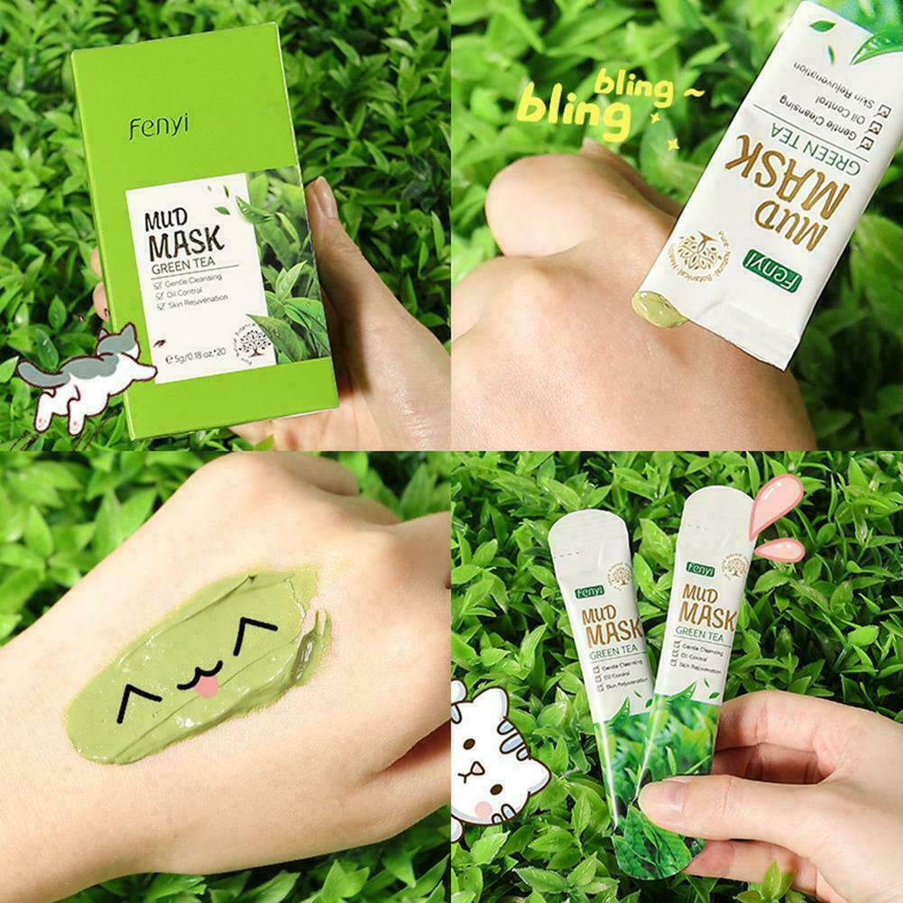Green Tea Mud Mask Deep Cleansing Oil Control Moisturizing 5G Facial NEW D5K1 Main image
