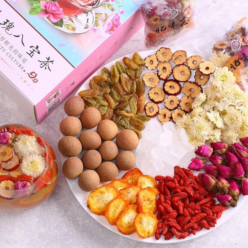 HelloYoung 15 Pcs Natural Babao Tea Includes Longan Rose Jujube Herbal Tea Beauty Skin 180g Secondary image