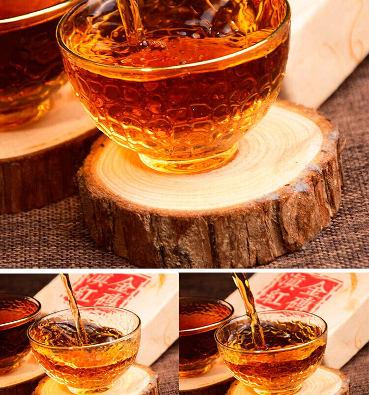 HelloYoung Tea400 Years Ancient Tree Golden Buds Dian Hong Yunnan Black Tea Brick Red Tea 250g