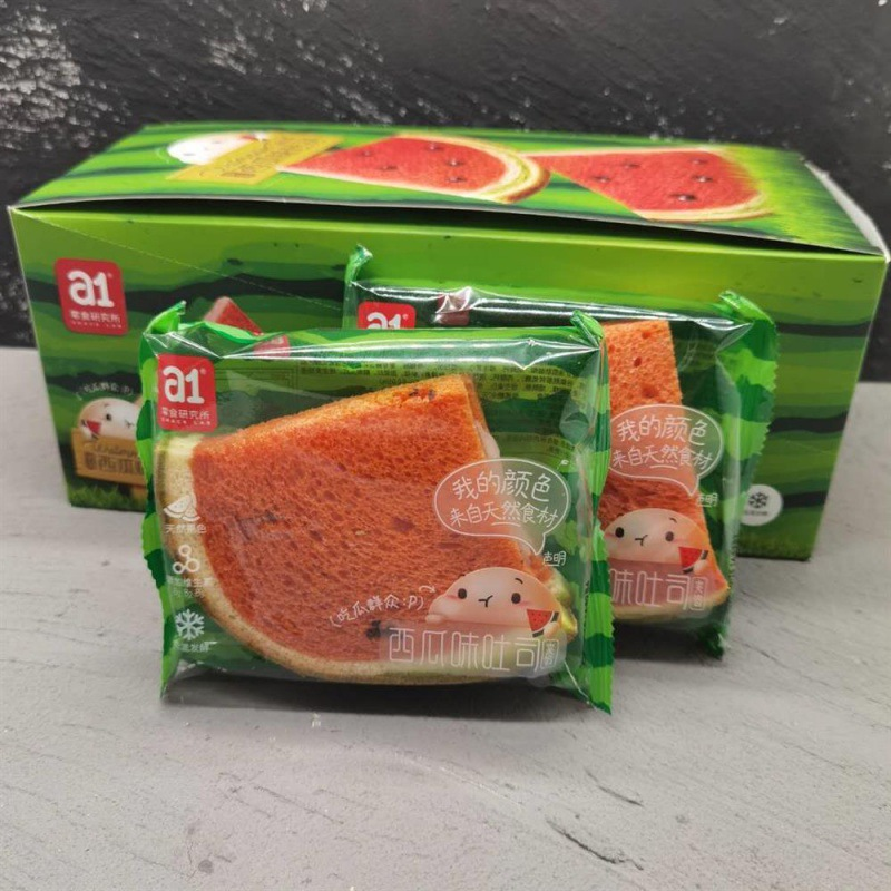 a1 Watermelon Shaped Flavored Toasts 480g西瓜味吐司面包