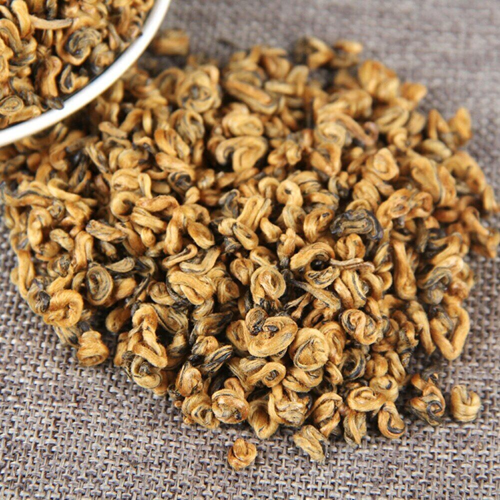 HelloYoung TeaYunnan Golden Spiral Chinese Black Tea Dianhong Red Single Bud Red Tea 250g Main image