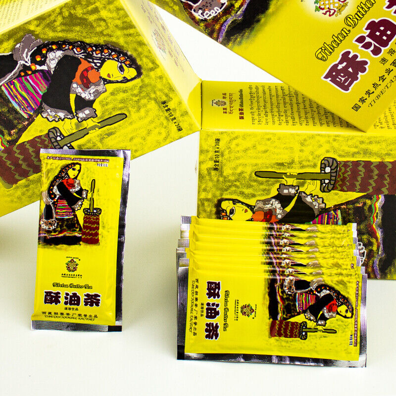 HelloYoung JINYE BAZHA Instant Tibetan Butter Tea Original Flavour Yak Tea 300g Su You Cha