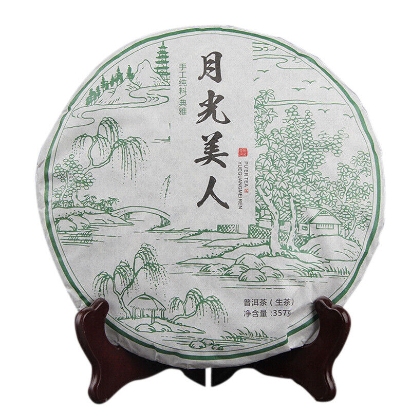 HelloYoung Yue Guang Mei Ren Shen Puer Mixed White Tea Ancient Arbor Raw Puer Tea 357g