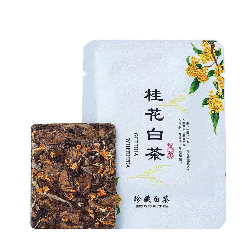 30Pcs Fuding White Tea Small Brick High Mountain Osmanthus Fragrans White Tea Main image