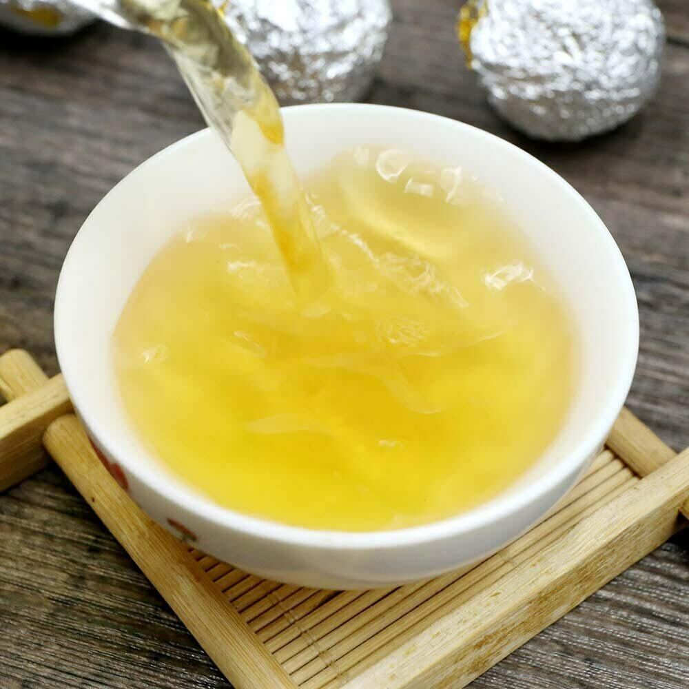 HelloYoung Chinese Sheng Puer Tea Yi Wu Big Tree Dragon Pearl Mini Raw Puer Tuocha 50g