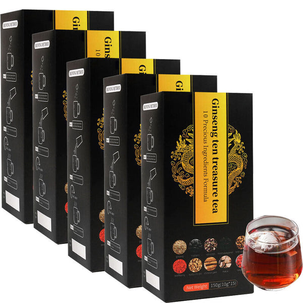 Ginseng Ten Treasure Herbal Tea Traditional Chinese Kidney Support Formula