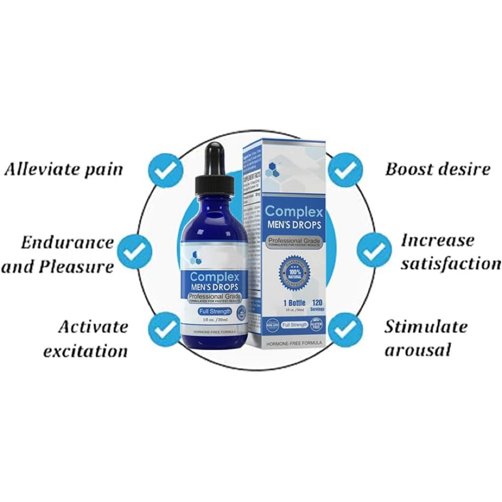 Natural Complex Men's Drops Secret Drops for Strong Men Men’s Drops