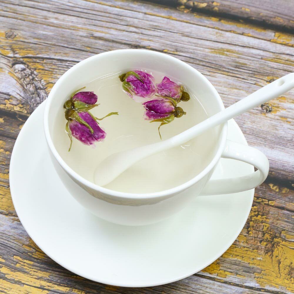 HelloYoung Chinese Tea Purple Rosebud Rose Buds Dried Flower Floral Herbal Tea