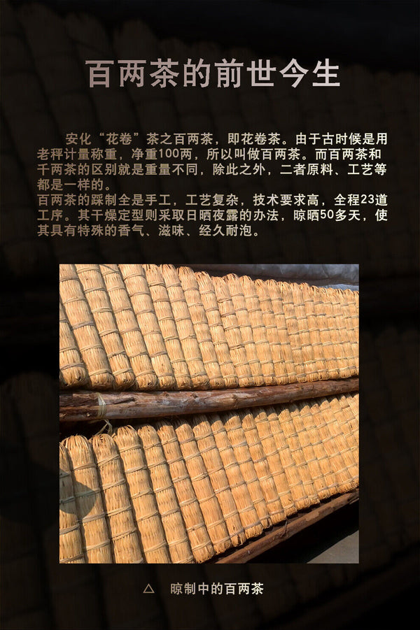 HelloYoung Hunan Anhua BaiLiang Cha Bing Bai Liang Golden Flower Dark Tea Hua Juan Tea 120g
