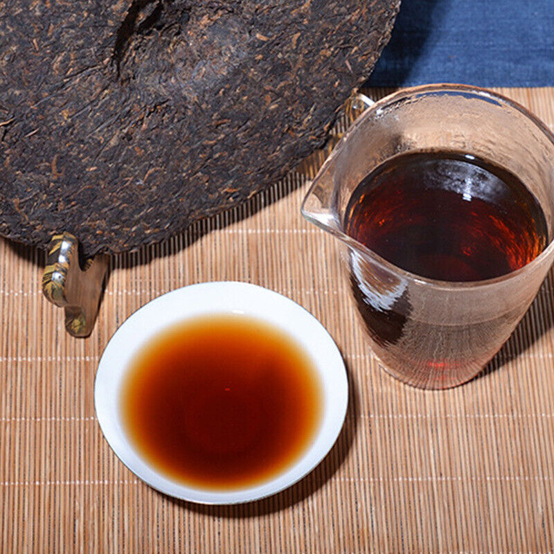 HelloYoung Menghai Puerh Ripe Tea Cake Black Tea Health Care Yunnan Palace Pu'er Tea 357g