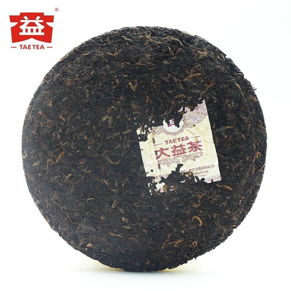 HelloYoung TAETEA Chinese Shu Puerh Tea 7592 Chi Tse Beeng 1801 Ripe Puer 357g