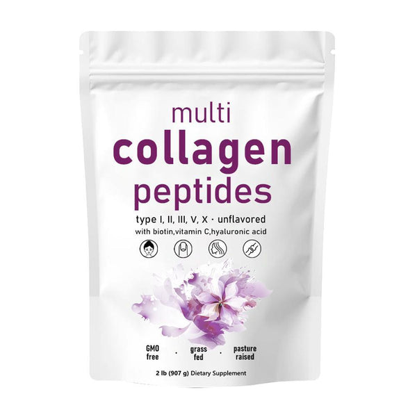 Premium Multi Collagen Peptides Powder - Hydrolyzed (Type I, II, III, V, X)