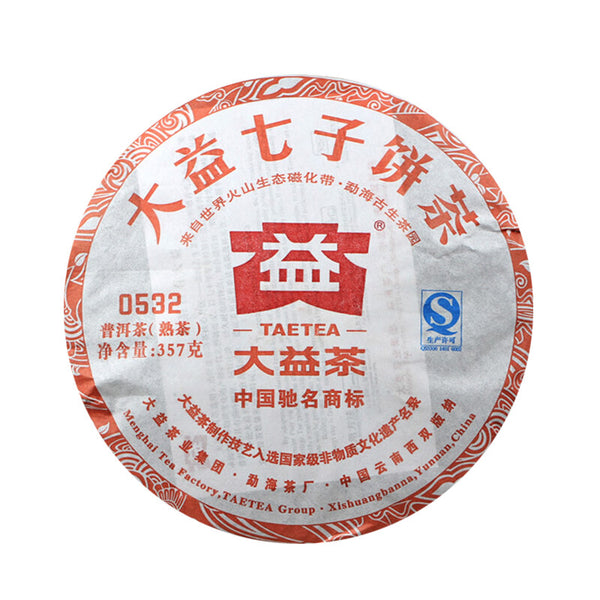 357g Top-grade Menghai Dayi Pu-erh Tea, Ripe Puer Tea Cake