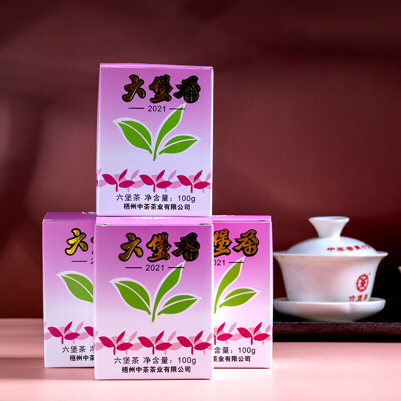 HelloYoung CHINATEA Brand Purple Box Lao Ba Zhong Cha Liu Bao Hei Cha Dark Tea Loose 100g Secondary image