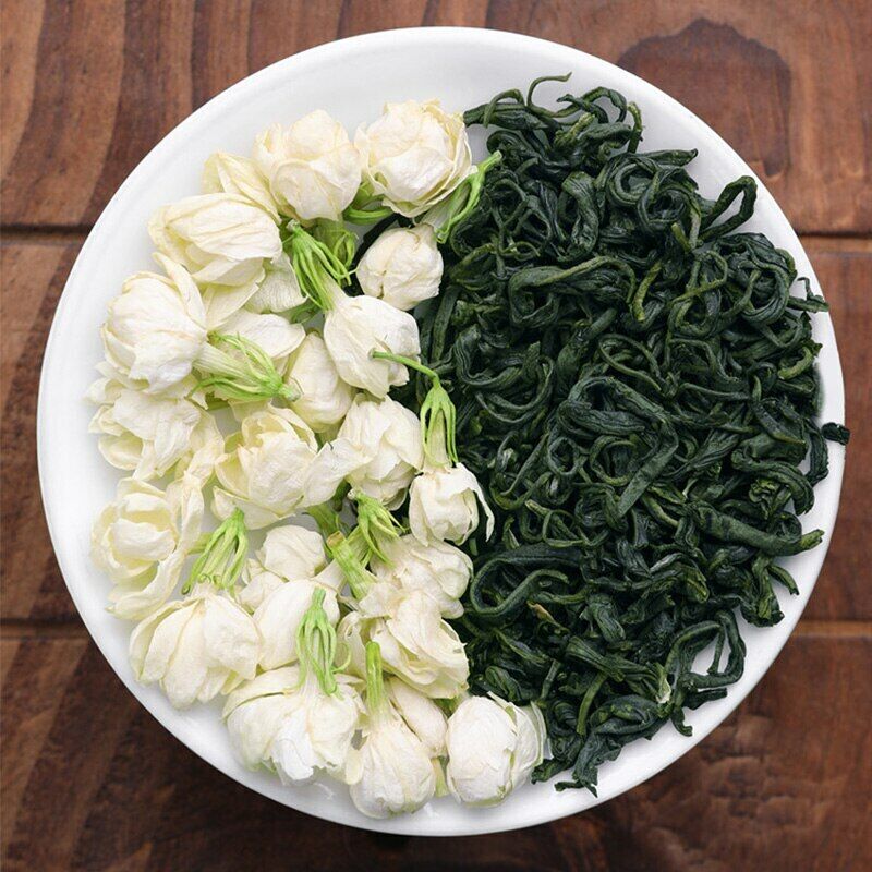 HelloYoung /Jasmine Green Tea Loose Leaf Jaszmine with Piluochun for Beauty 125g Secondary image