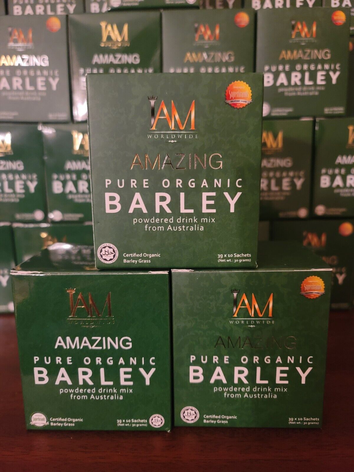 I Am Worldwide Amazing Pure Organic Barley For 1 Box Or 10 Sachet Free Shipping Main image