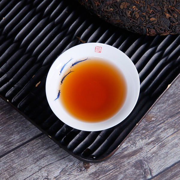 HelloYoung TAI HE * Dr. Pu'er Tea Pure Jingmai Arbor Tree Pu-erh Big Cake Ripe 357g