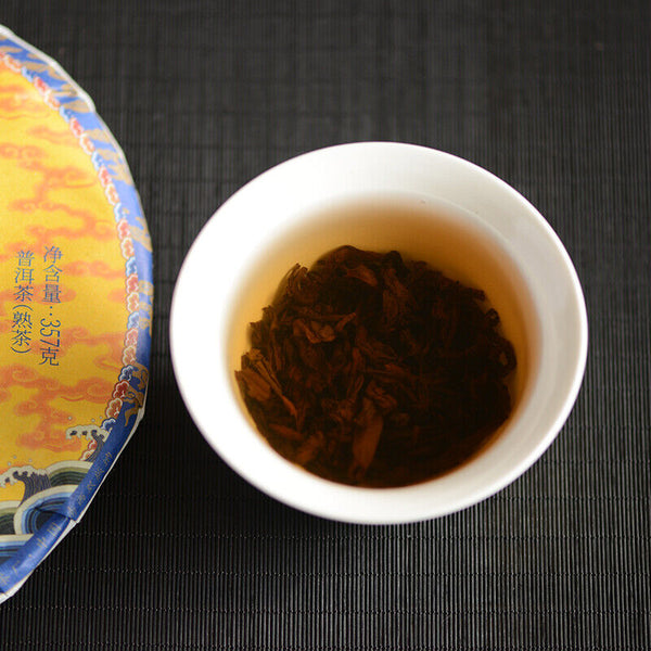HelloYoung Dragon Pole * TAETEA Menghai Dayi Pu-erh Tea Ripe Puer Shu Cake 357g 2101
