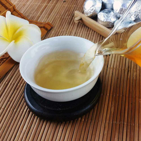 HelloYoung /Yr Mini Shen Puerh Silver Tin Foil Packing Tuocha Raw Puer Tea 75g