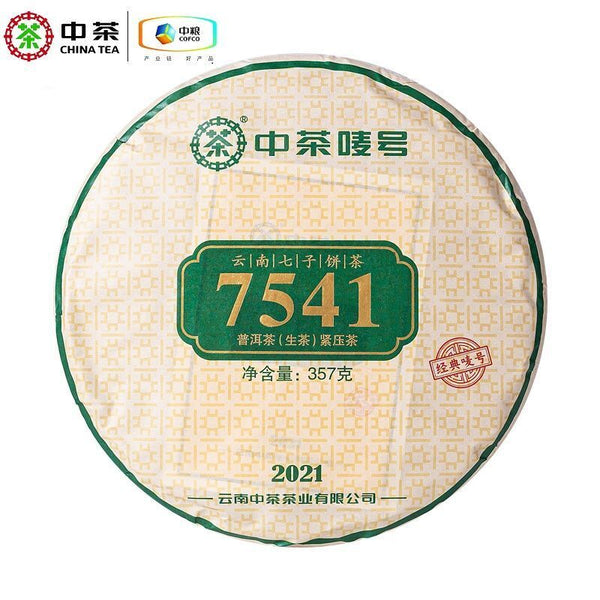 CHINATEA Brand Classic 7541 Pu-erh Tea Cake  357g Zhongcha Raw Pu'er Puer