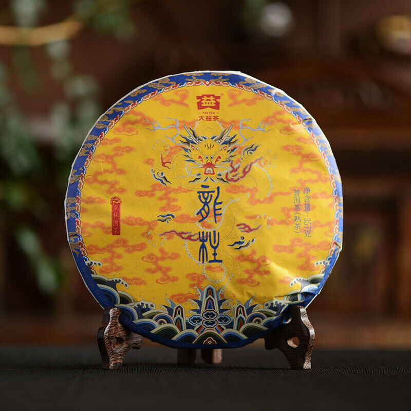 HelloYoung Dragon Pole * TAETEA Menghai Dayi Pu-erh Tea Ripe Puer Shu Cake 357g 2101